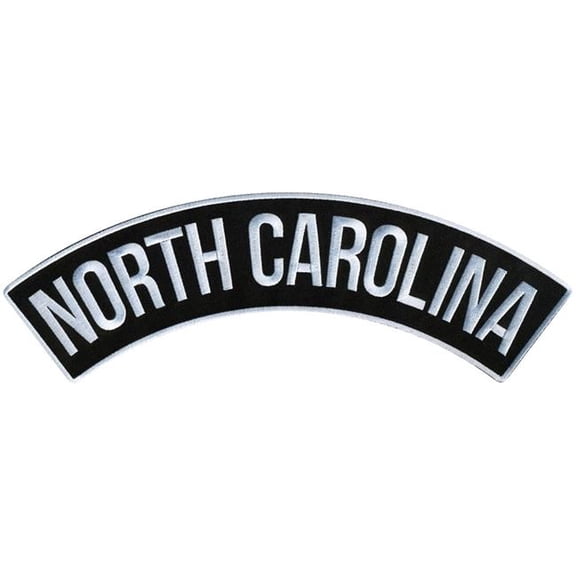 Hot Leathers  North Carolina 12 X 3 Top Rocker Patch PPM4065 12 Width x 3 Height Inches