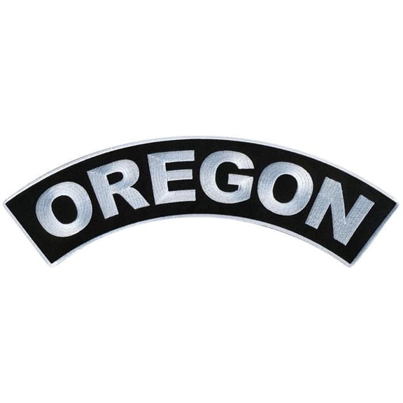 Hot Leathers Oregon 12 X 3 Top Rocker Patch PPM4073 12 Width x 3 Height Inches