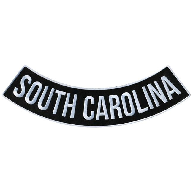Hot Leathers 12 x 3 in. South Carolina Bottom Rocker Patch - Black ...