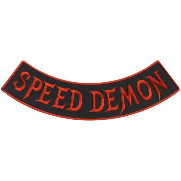 Hot Leathers Speed Demon 12 X 3 Bottom Rocker Patch PPM5207 12 Width x 3 Height Inches