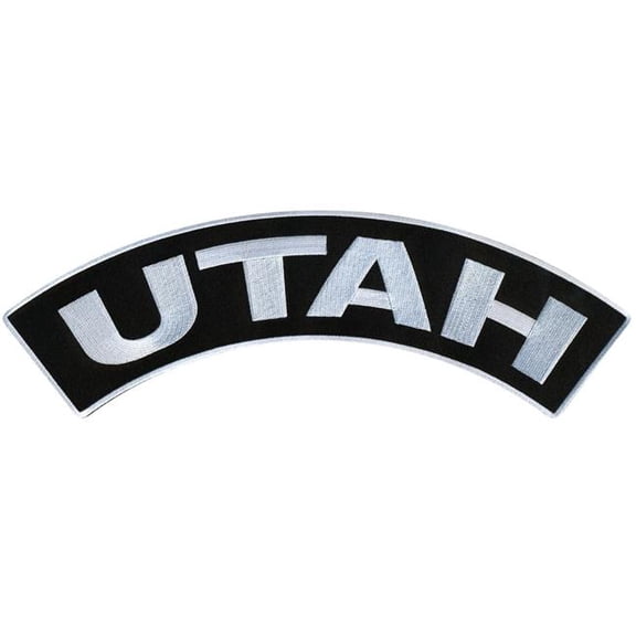 Hot Leathers Utah 12 X 3 Top Rocker Patch PPM4087 12 Width x 3 Height Inches