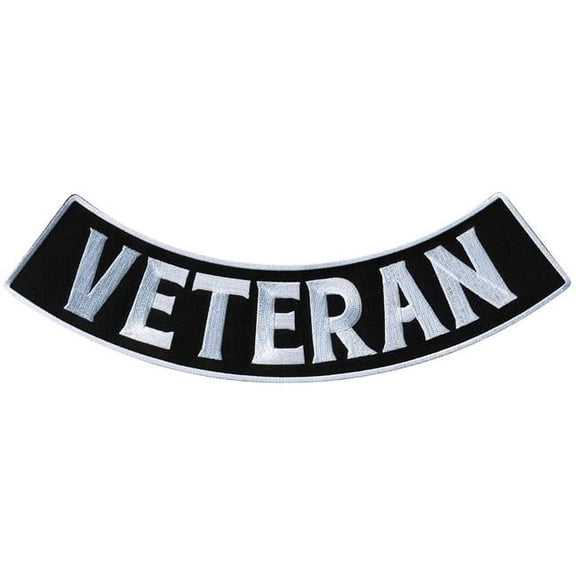 Hot Leathers PPM5177 12 x 3 in. Veteran Bottom Rocker Patch - Multi Color
