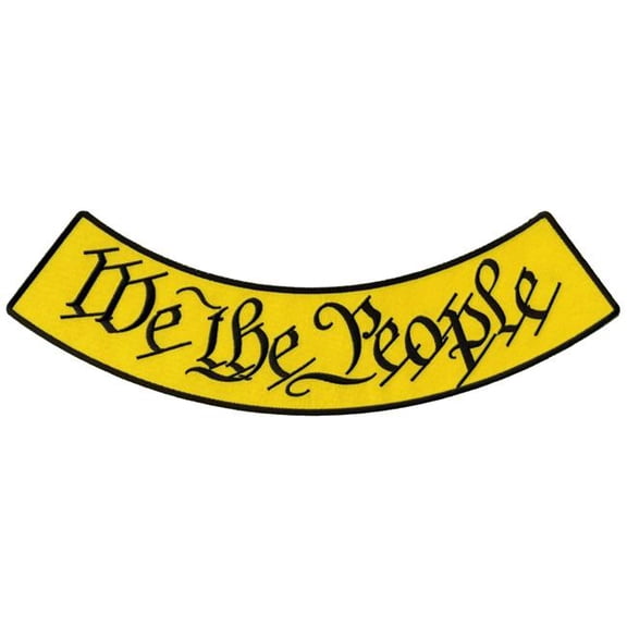 Hot Leathers PPM5165 12 x 3 in. We The People Bottom Rocker Patch - Multi Color