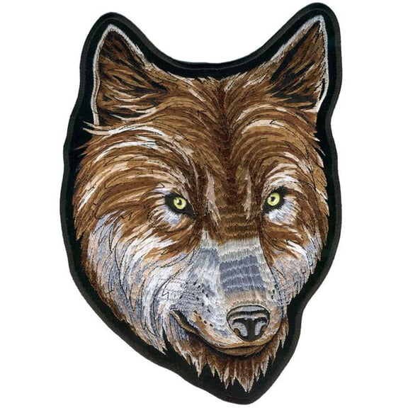 Hot Leathers Wolf Face Biker 2" x 3" Patch PPA1282 2 Width x 3 Height Inches