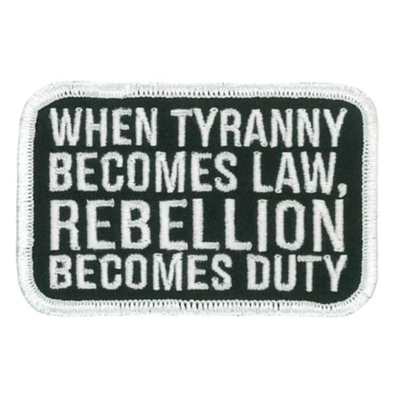 Hot Leathers PPW1264 3.2 x 2 in. When Tyranny Embroidered Patch - Multi Color