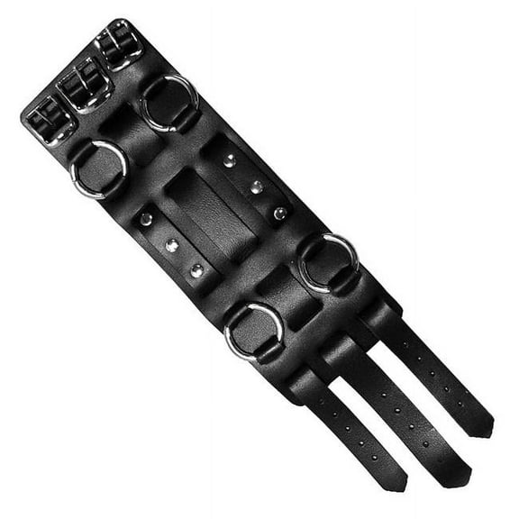 Hot Leathers 3 in. Leather Watch Band - Black