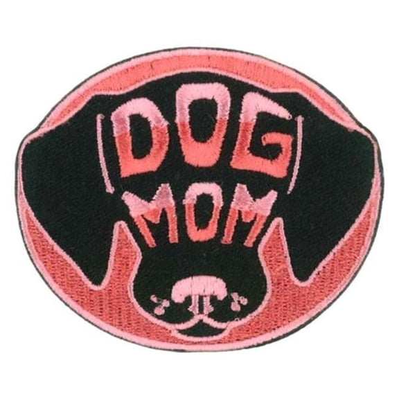 Hot Leathers PPW1225 3 x 2.5 in. Dog Mom Embroidered Patch - Multi Color