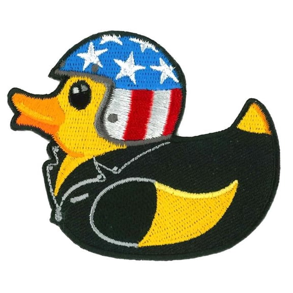 Hot Leathers 3 x 2.5 in. Rubber Duck Leather Jacket Patch - Multi Color