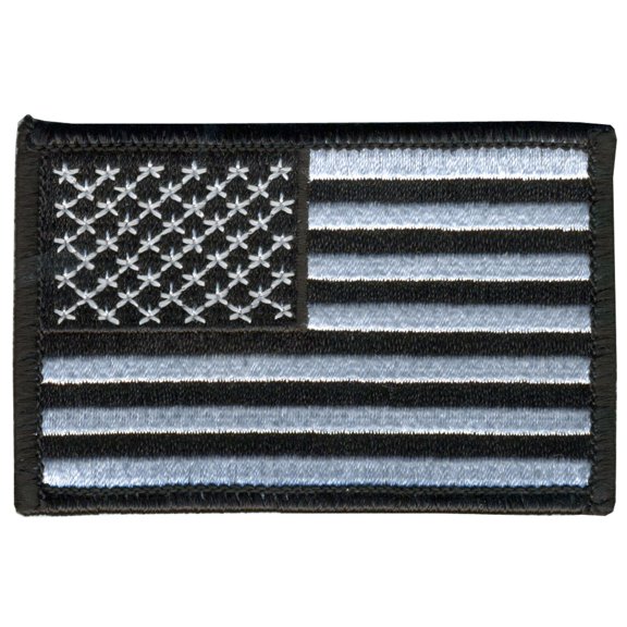 Hot Leathers PPV1049 MULTI and White American Flag Hook and Loop 3" x 2" Patch 3 Width x 2 Height Inches