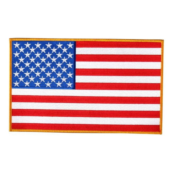 Hot Leathers  3 x 2 in. American Flag Hook & Loop Patch - Multi Color