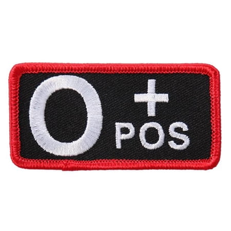 Hot Leathers 3 x 2 in. Blood Type O Positive Patch - Multi Color