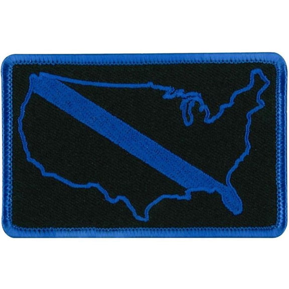 Hot Leathers 3 x 2 in. USA Fallen Police Patch - Multi Color