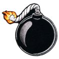 thumbnail image 1 of Hot Leathers PPA7412 Ball Bomb 3" x 3" Patch 3 Width x 3 Height Inches, 1 of 3