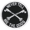thumbnail image 1 of Hot Leathers PPL9818 Never Tell Me the Odds 3"x 3" Patch 3 Width x 3 Height Inches, 1 of 1