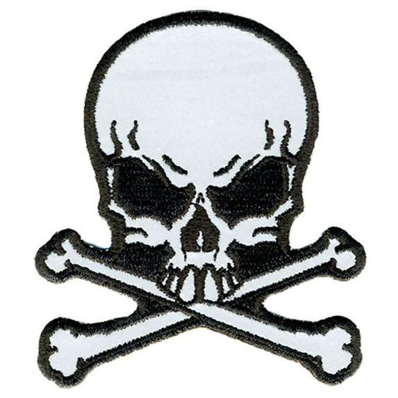 Hot Leathers PPB1060 Refliective Skulls N BNS 3" x 3" Patch 3 Width x 3 Height Inches
