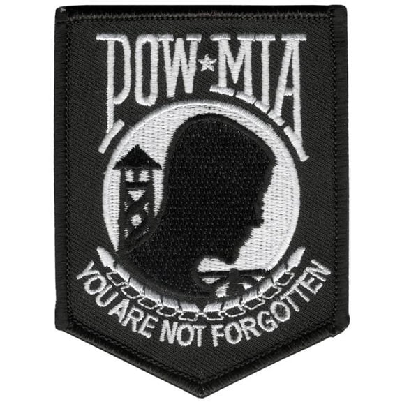 Hot Leathers  3 x 4 in. Pow Mia Hook & Loop Patch - Multi Color