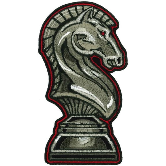 Hot Leathers PPQ2033 3 x 5 in. White Knight Patch - Multi Color