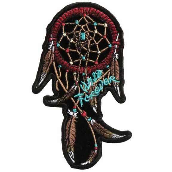 Hot Leathers PPA5340 3 x 5 in. Wild Forever Dream Catcher Ladies Patch - Multi Color