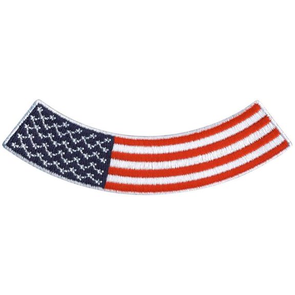 Hot Leathers American Flag 4 X 1 Bottom Rocker Patch PPM5160 4 Width x 1 Height Inches