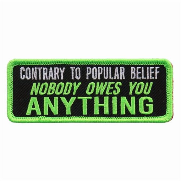 Hot Leathers PPL9612 4 x 1 in. Contrary to Popular Belief Patch - Multi Color