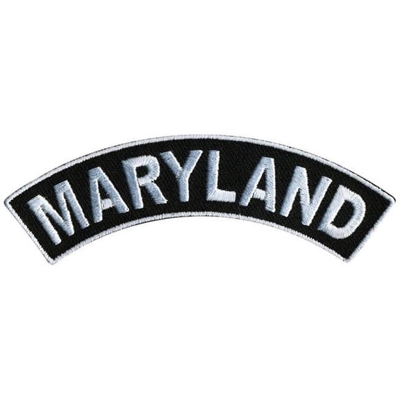 Hot Leathers Maryland 4 X 1 Top Rocker Patch PPM4040 4 Width x 1 Height Inches