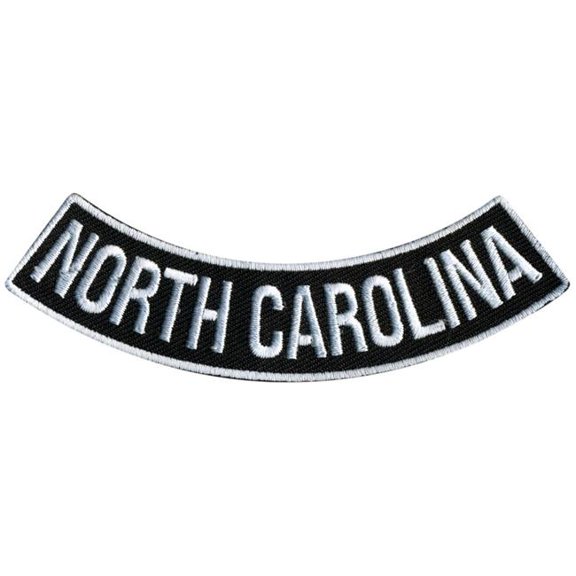Hot Leathers North Carolina 4 X 1 Bottom Rocker Patch PPM5066 4 Width x 1 Height Inches
