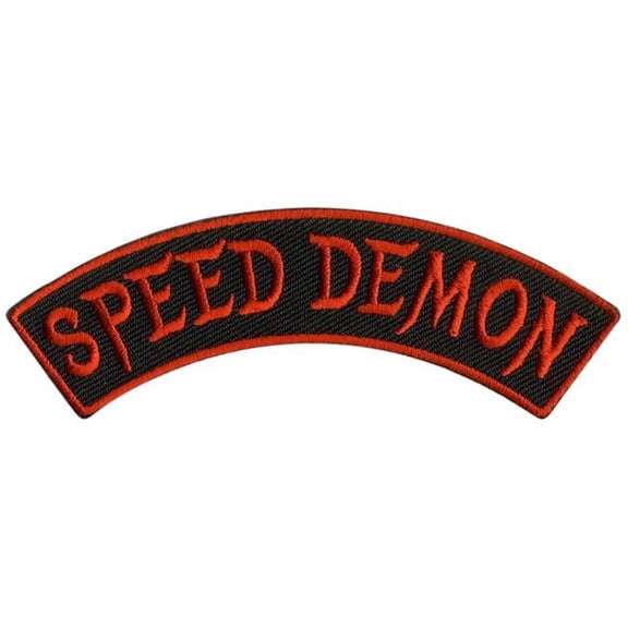 Hot Leathers PPM4208 4 x 1 in. Speed Demon Top Rocker Patch - Multi Color