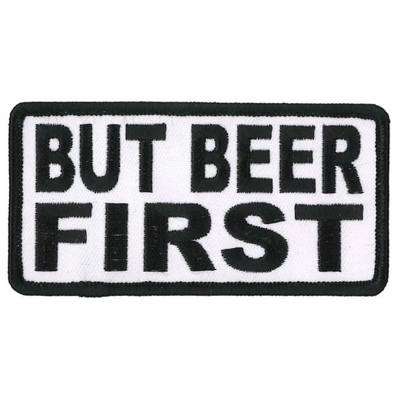 Hot Leathers PPL9822 4 x 2 in. Beer First Patch - Multi Color