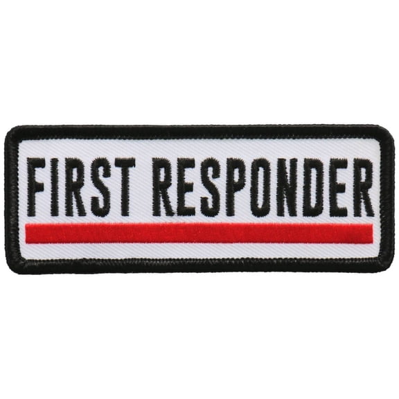 Hot Leathers PPL9744 4 Inch First Responder Red Line Patch 4 Width x 2 Height Inches