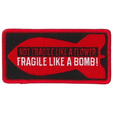 Hot Leathers PPL9835 4 x 2 in. Fragile Bomb Patch - Multi Color
