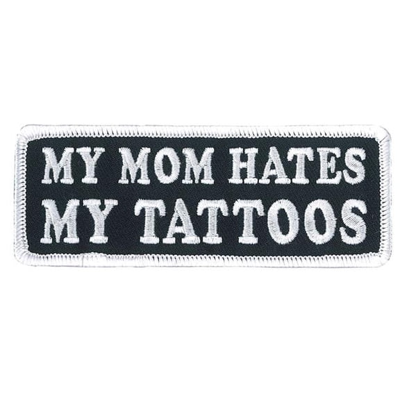 Hot Leathers PPL9802 4 x 2 in. Mom Hates Patch - Multi Color