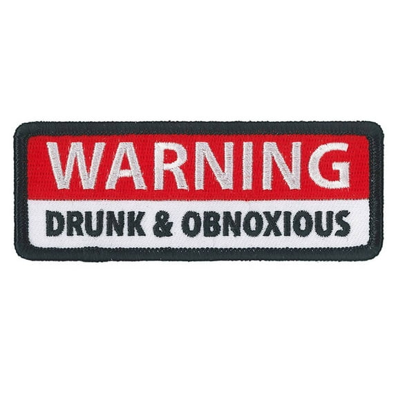 Hot Leathers PPL9807 Warning Obnoxious 4"x 2" Patch 4 Width x 2 Height Inches