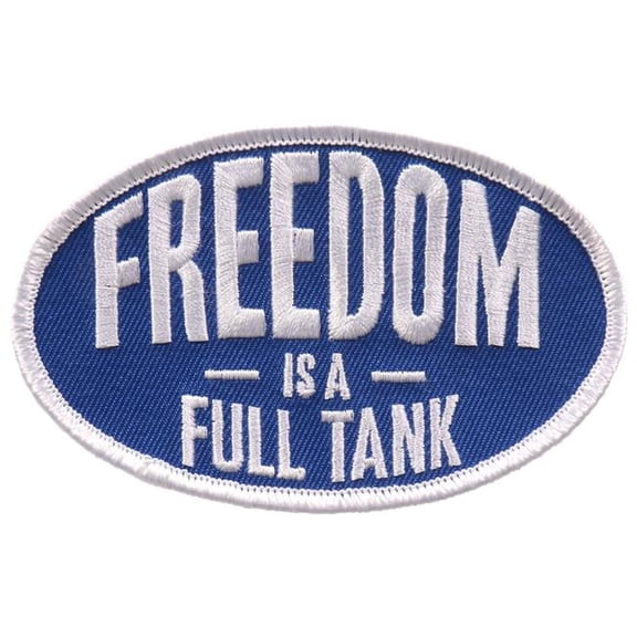 Hot Leathers PPL9703 4 x 3 in. Freedom is A Full Tank Patch - Multi Color
