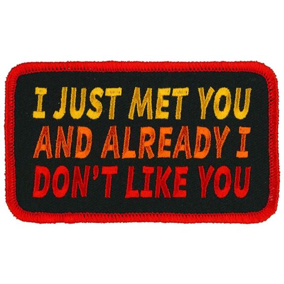 Hot Leathers PPL9892 4 x 3 in. Just Met You Patch - Multi Color