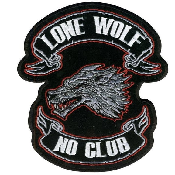 Hot Leathers 4 x 4 in. Lone Wolf Patch - Multi Color