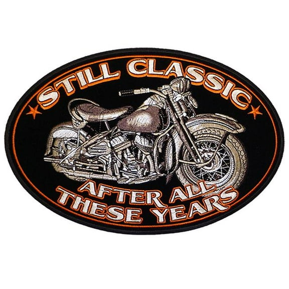 Hot Leathers 5 x 3 in. Classic Bike Oval Patch - Multi Color