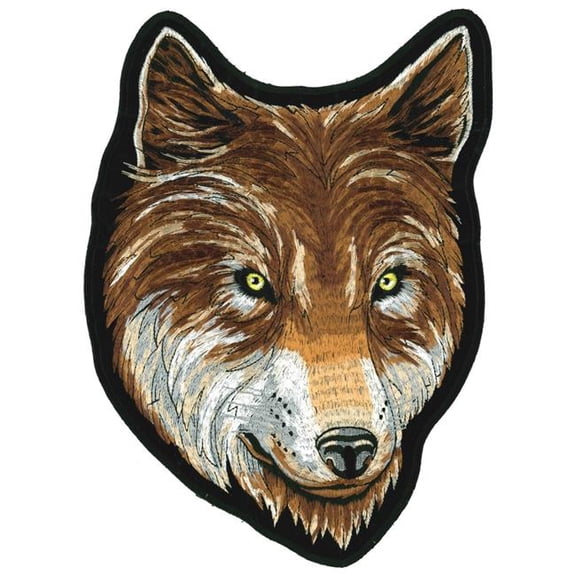 Hot Leathers PPA1287 8 x 11 in. Wolf Patch - Multi Color