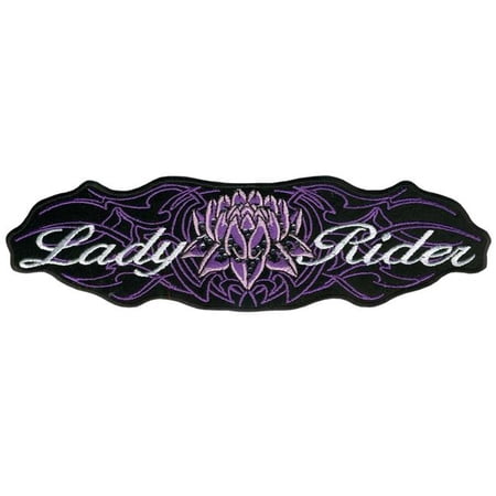 Hot Leathers 8 x 2 in. Lady Rider Lotus Patch - Multi Color