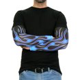 thumbnail image 1 of Hot Leathers ARM1005 Flames Blue Arm Sleeve One Size Fits Most, 1 of 7