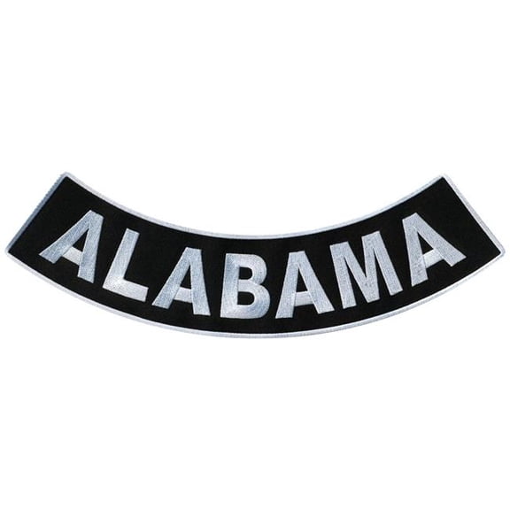 Hot Leathers Alabama 12 X 3 Bottom Rocker Patch PPM5001 12 Width x 3 Height Inches
