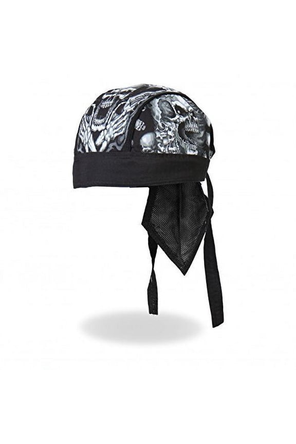 Hot Leathers Authentic Bikers Premium Headwraps, The ASSASSIN - High Quality Micro-Fiber & Mesh Lining HEADWRAP