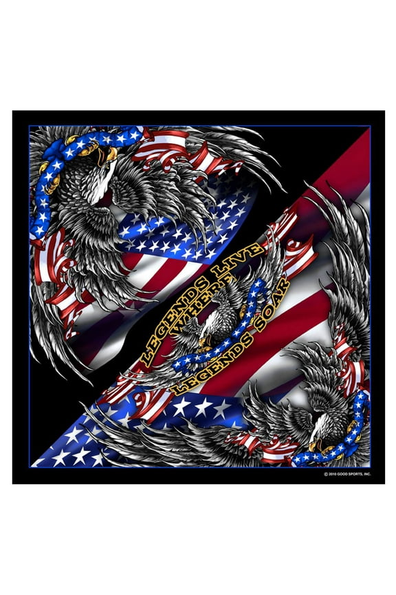 BAB1044 Patriotic Upwing Bandana 21X21