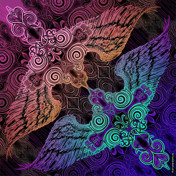 Hot Leathers BAB1094 Cross De Lis Bandana 21X21