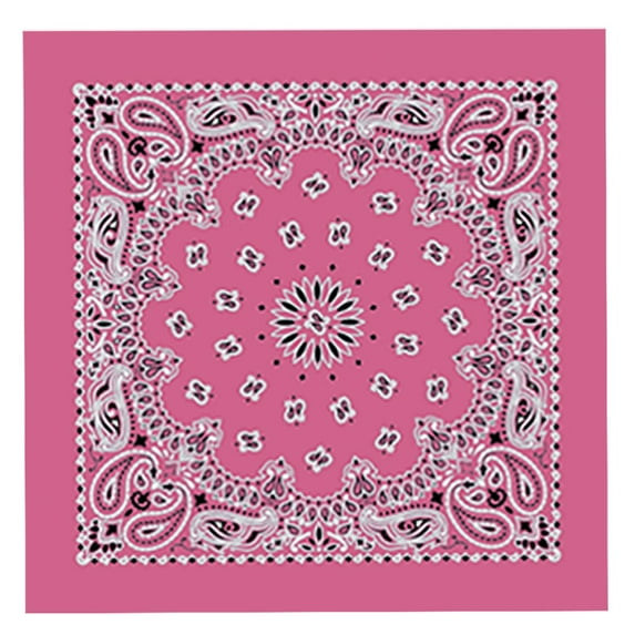 Hot Leathers BAP1007 Classic Hot Pink Paisley Bandana 21X21