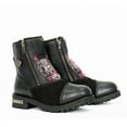 thumbnail image 1 of Hot Leathers BTL1009 Ladies Black Double Zip Sugar Skull Cap Toe Leather Boot 10, 1 of 9