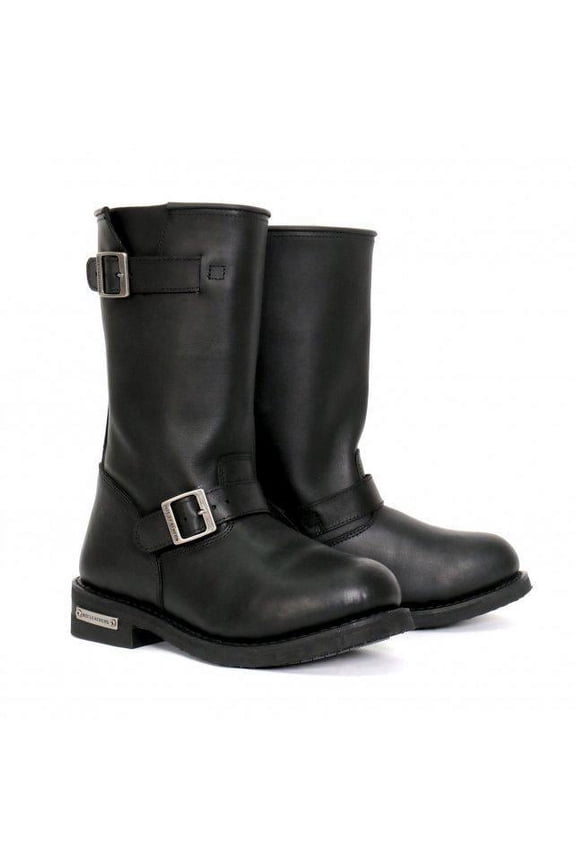 Men's Iron Road Black Engineer Boots, BTM1002 9W