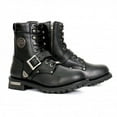 thumbnail image 1 of Hot Leathers BTM1006 Men's Wide Width Black 8-inch Logger Leather Boots with Adjustable Buckle 15W, 1 of 10
