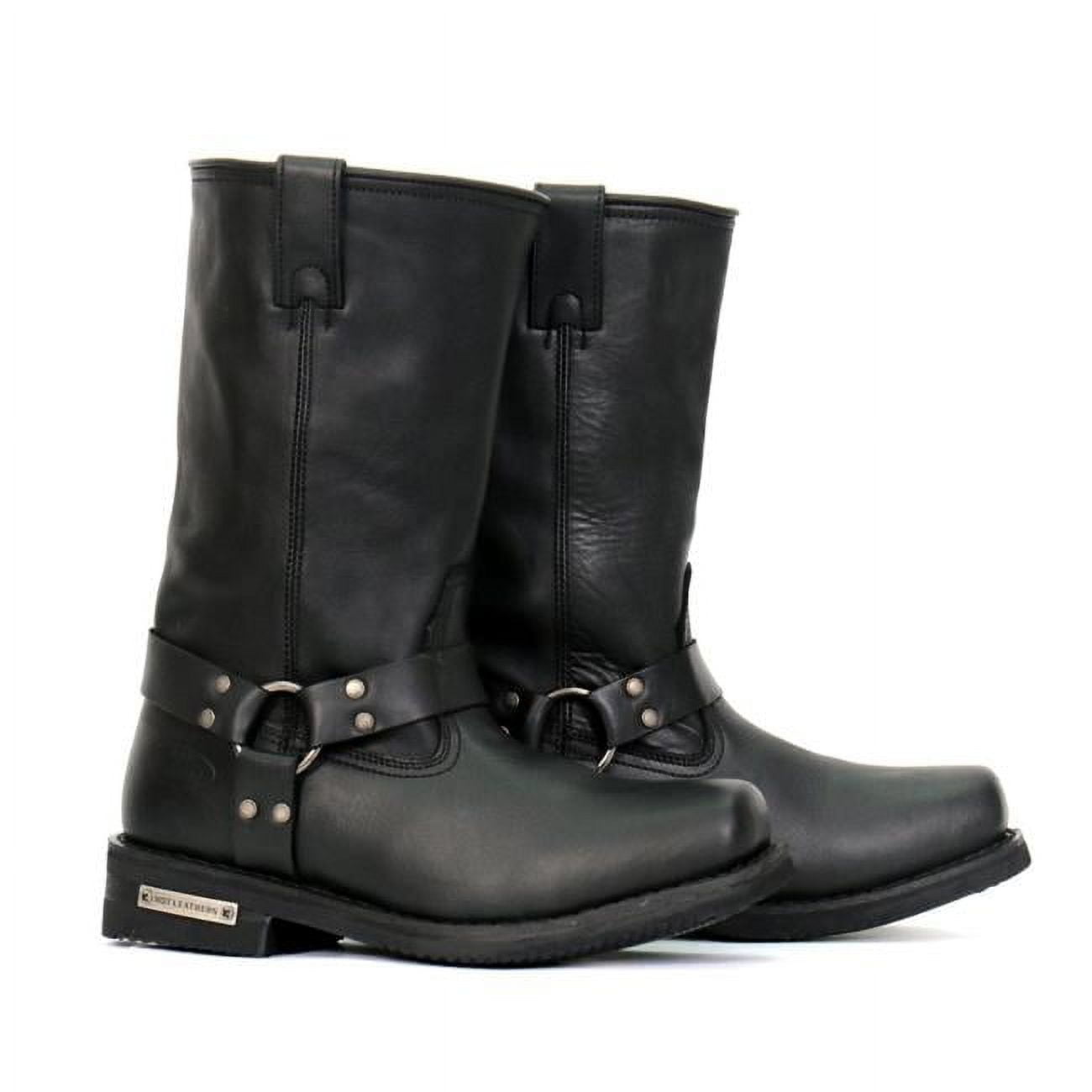 Harley-Davidson Scout Black 7-Inch Leather Boots, Side Entry