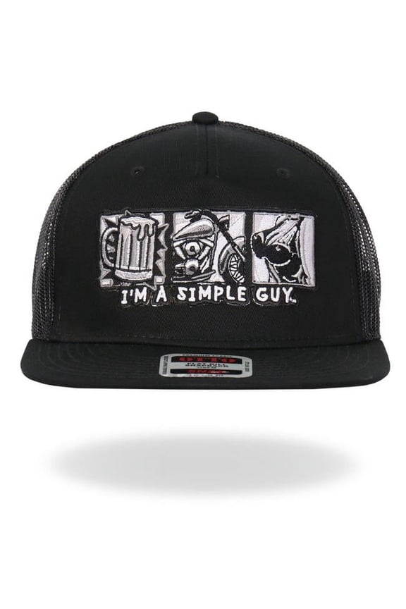 Black Simple Guy 3 B's Snapback Hat GSH2038