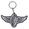 thumbnail image 1 of Hot Leathers Double Sided Key Chains, FLYING WHEEL - High Quality Embroidered PATCH KEYCHAIN - 4" x 2", 1 of 1